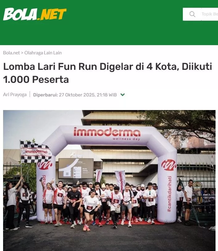 Bola.net: Lomba Lari Fun Run Digelar di 4&hellip;